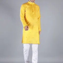 Seva Chikan Men Ethnic Motifs Chikankari Handloom Kurta-53