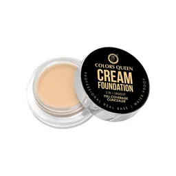 Colors Queen 2 in 1 Makeup Full Coverage Cream Foundation Concealer 5 g - Natural image 2