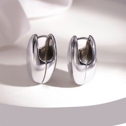 rubans voguish Rubans Silver-Plated Oval Studs Earrings image 3