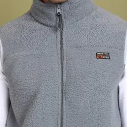 HIGHLANDER Self Design Front-Open Sweatshirt image 3