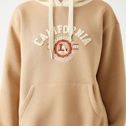 Koton Typography Printed Hooded Pullover image 4