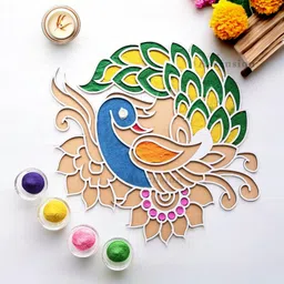 ascension Portable Rangoli Stencils (11 inches) for Diwali Décor Home Decoration Rangoli Stencil-picture-9