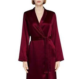 Bella Babe by SK Long Sleeves Short Robe With Belt-image-100