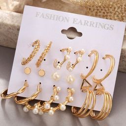 DressBerry Gold-Plated Hoop Earrings-image-60