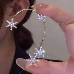 EL REGALO Artificial Stones Studded Star Shaped Ear Cuffs-picture-8