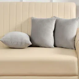 Yellow Weaves Grey 3 Pieces Velvet Square Cushion Covers-image-54
