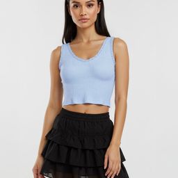 glitchez Schiffli Strap Crop Top-picture-17