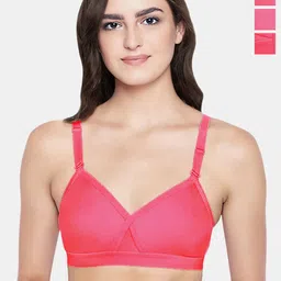 Bodycare Pack Of 3 Full Coverage Cotton Everyday Bra-image-120