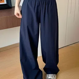 StyleCast x Revolte Women Solid Baggy Mid-Rise Casual Parachute Trouser-image-58