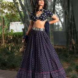 Rashika Sharma Embellished Mirror Work Lehenga & Blouse With Dupatta-picture-12