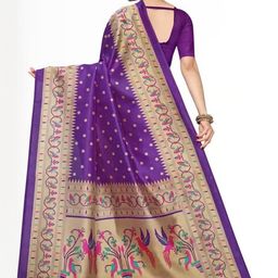 Ethnic motifs printed saree-picture-14