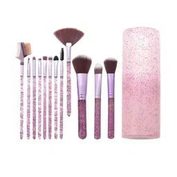 zemglam Set Of 12 Glitter Makeup Brushes With Storage Barrel-20