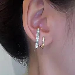 ONUYX Gold Plated Ear Cuff Earrings-16