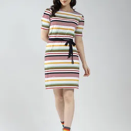 Monte Carlo Striped Fit & Flare Dress-13