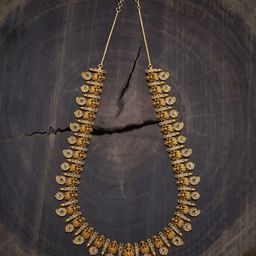 Kushal's Fashion Jewellery Gold-Plated Stone Studded Antique Necklace-10