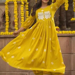 KALINI Women Printed Regular Kurta with Trousers-picture-41