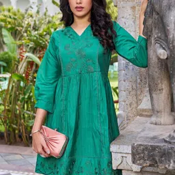 Moda Rapido Women Embroidered Fit & Flare Dress-image-20
