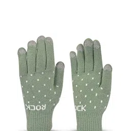 LOOM LEGACY Women Patterned Touchscreen Woolen Winter Gloves-image-23