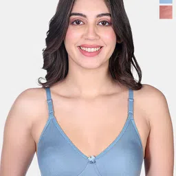 SKDREAMS Bra Pack of 2 Full Coverage Seamless Non Padded Non-Wired T-Shirt Bra-picture-4