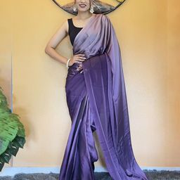 HERE&NOW Poly Georgette Ready to Wear Saree-image-70