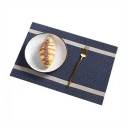 MONKDECOR 6 Pieces Blue Geometric Patterned Rectangular Table Placemat image 4