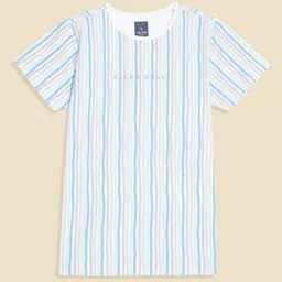 Allen Solly Junior Boys Striped Round Neck T-shirt-image-9