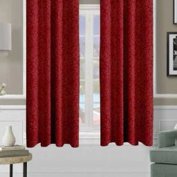 cortina eyelet curtain Set of 2 Leaf Print Window Curtains image 2