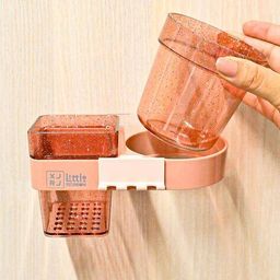 market 99  Cylindrical Rectangular Plastic Bathroom Accessories Holders with Tray image 2