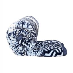 tundwal's Blue & Black Ethnic Motifs Mink Heavy Winter Double Bed Blanket-image-41