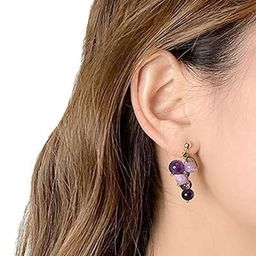 EL REGALO Artificial Beaded Grapes Shaped Studs Earrings-picture-31