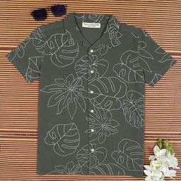 The Lion and The Fish Boys Relaxed Floral Opaque Printed Casual Shirt-image-91