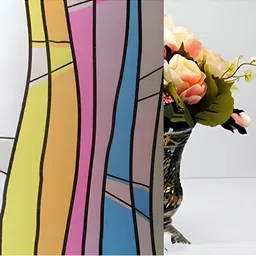 INDIAN ROYALS Blue & Pink Printedflow lines Window Film Waterproof Wallpaper-image-128
