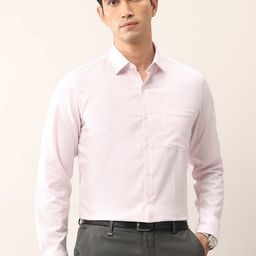 Arrow Men Classic Fit Spread Collar Textured Cotton Formal Shirt-image-64