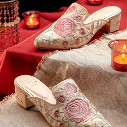 NR By Nidhi Rathi Embellished Party Block Sandals-13