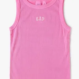 GAP Girls Logo Embroidered Round Neck Tank Top-image-16