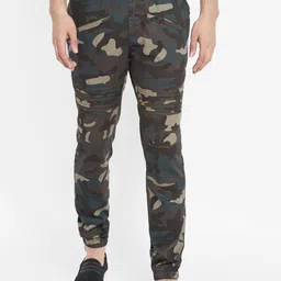 SAPPER Men Camouflage Printed Relaxed Joggers Trousers-image-86