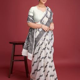 Durga Textile Ethnic Motifs Zari Pure Cotton Taant Saree-picture-23