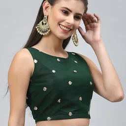 studio rasa Sequins Embroidered Sleeveless Net Blouse image 2