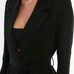 Trendyol Notched Lapel Open Front Longline Blazer image 2