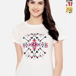 Tromko Women Pack of 3 Typography Printed Round Neck Cotton Regular Fit T-shirts-picture-42