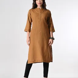 MAURYA Geometric Printed Mandarin Collar Straight Kurta-15