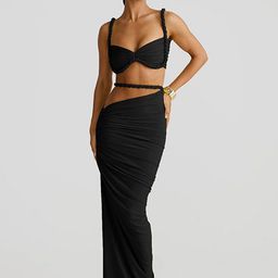 MIAKEE Shoulder Straps Top With Skirt-image-14