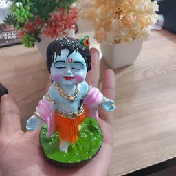 SSS SCULPTURE Blue Bal Gopal Statue Curio Showpiece-25