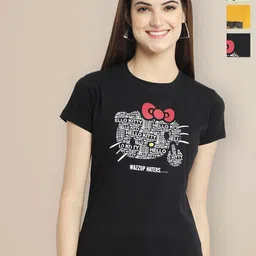 Metronaut Women Typography 3 Printed Applique T-shirt-picture-31