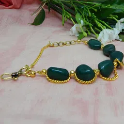 Jaya Vision Jewelry Unisex Gold-Plated Agate Bracelet-picture-20