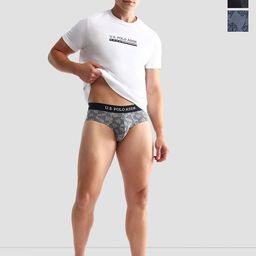 U.S. Polo Assn.Pack Of 3 Anti Microbial Mid Rise Outer Elastic Briefs - OEB14-GBZ-P3-picture-17
