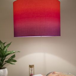 Grated Ginger Red & Purple Ombre Printed Cylindrical Ceiling Lamp image 3