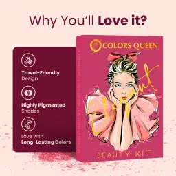 colors queen Elegant All in 1 Long Lasting & Highly Pigmented Makeup Book Palette image 3
