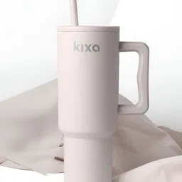 Kixa Grey Melange Single Stainless Steel Solid Double Wall Vacuum Water Bottle-24