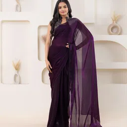 RACHNA Solid Lame Ready to Wear Saree-43